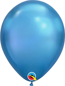 Globo Látex 11" Chrome Cromo Azul Qualatex | Globos y Regalos Teleglobos.com.mx.