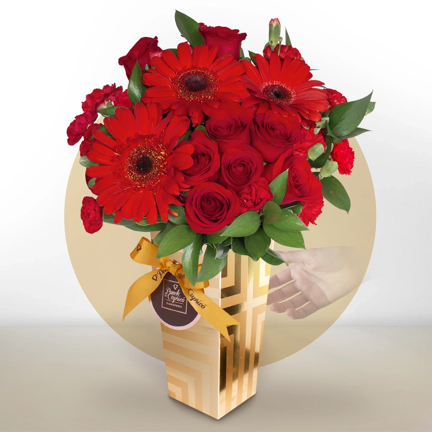 Raw and gerberas bouquet