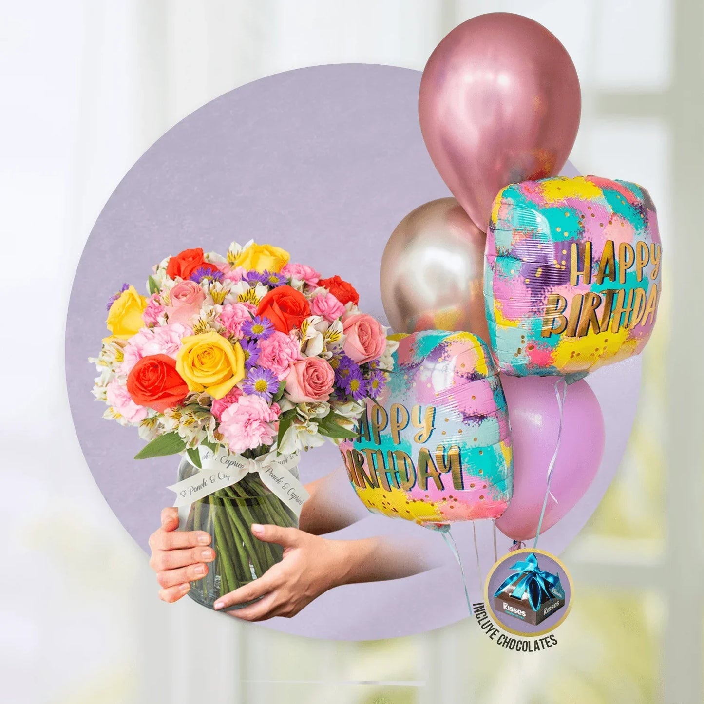 Arreglos de flores y globos tienda de regalos en Ciudad de Mexico Ponch y Caprico