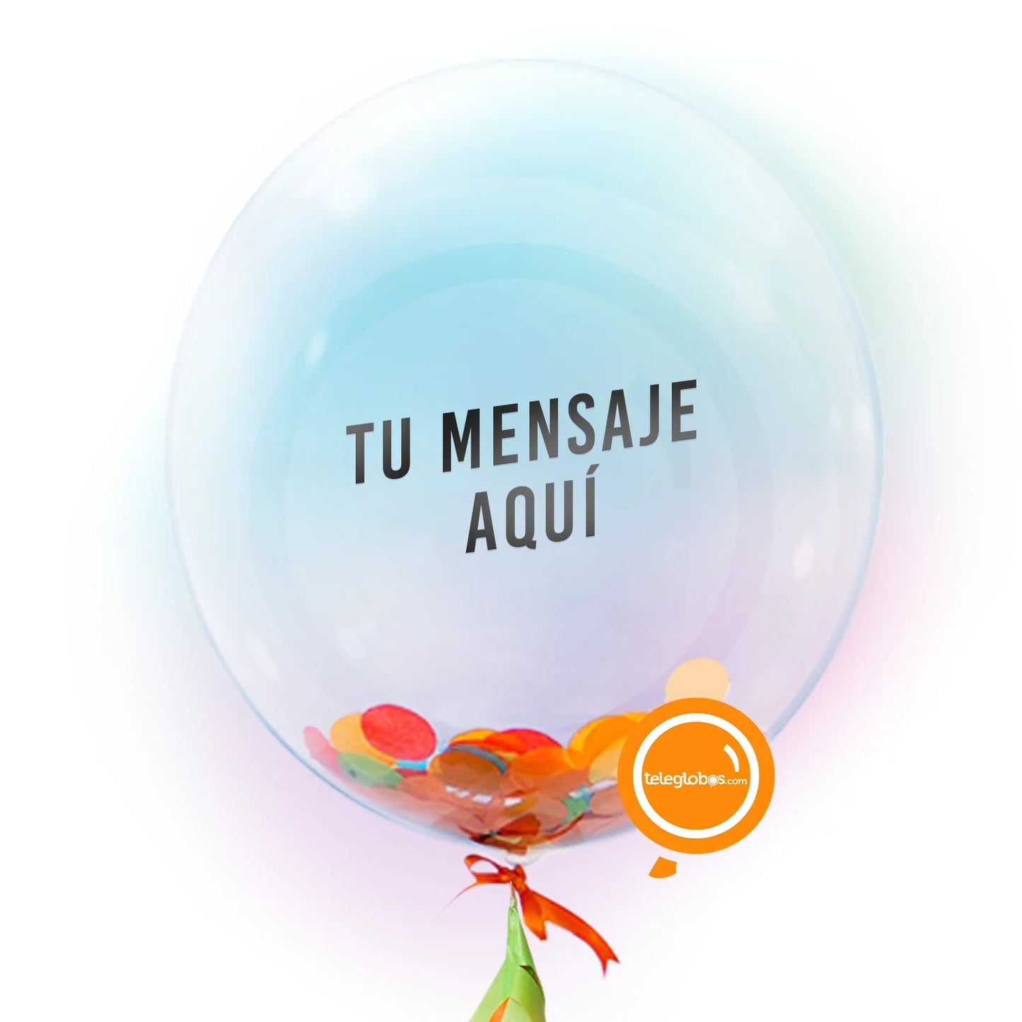 Burbuja con helio personalizada -Feliz Cumpleaños- | Globos y Regalos Teleglobos.com.mx globos transparentes