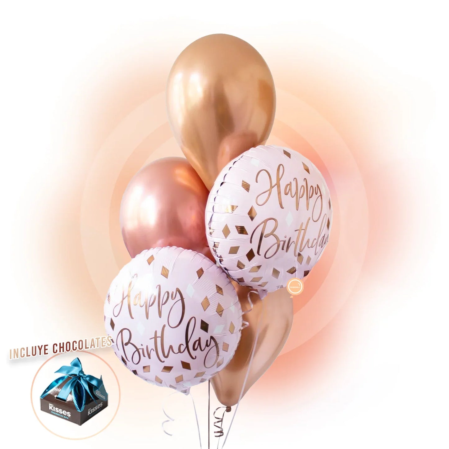 Bouquet de Globos Rosados de Cumpleaños - BC237