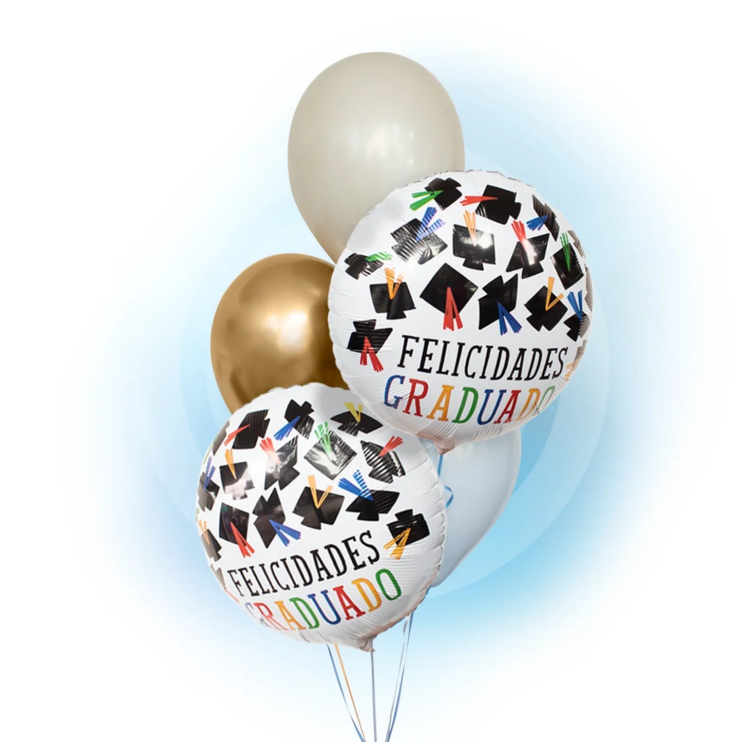 Bouquet de Globos para Graduación - Felicidades Graduado -