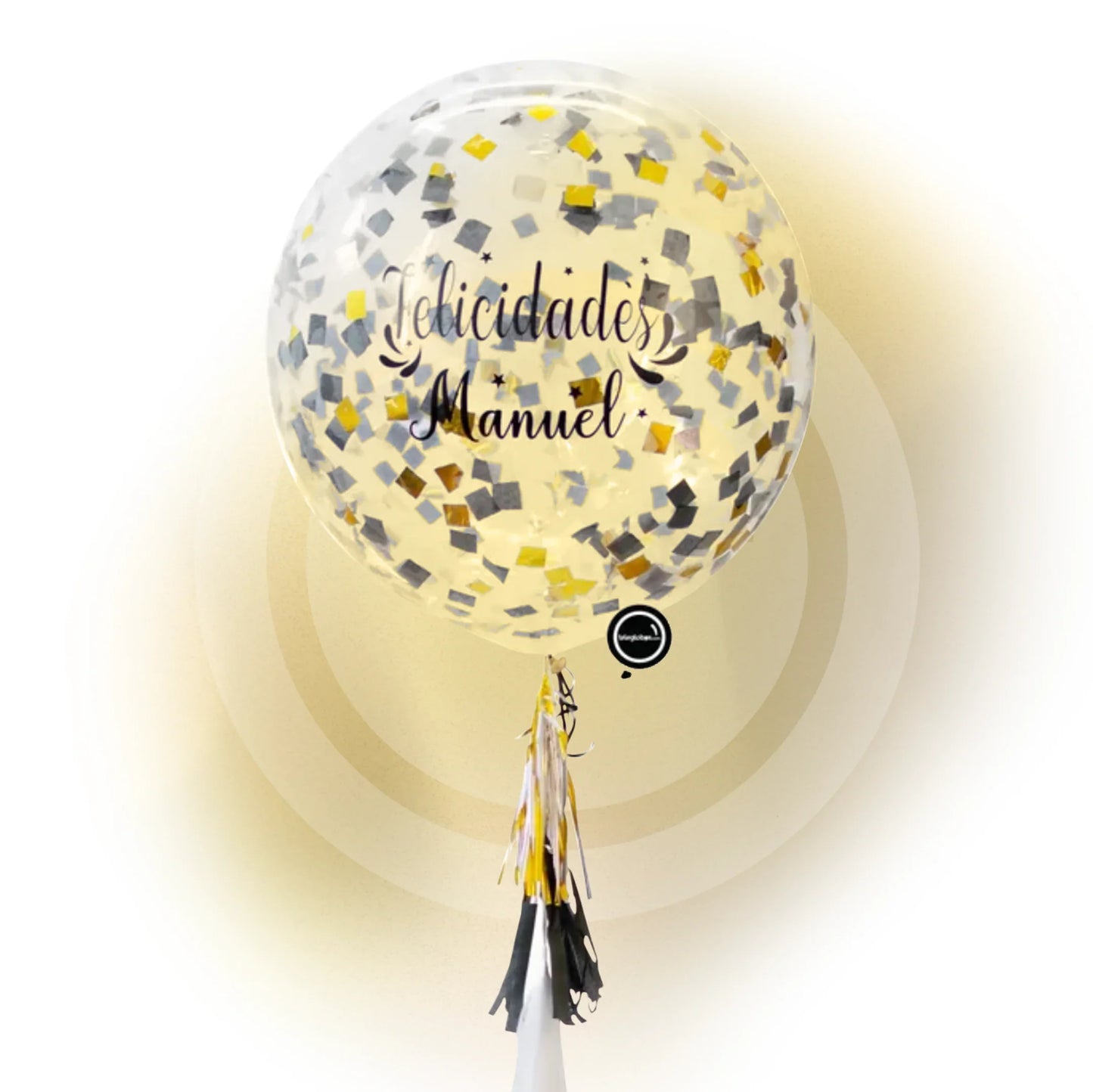 Teleglobos globos a domicilio CDMX DF Globo Confeti Negro 02_2