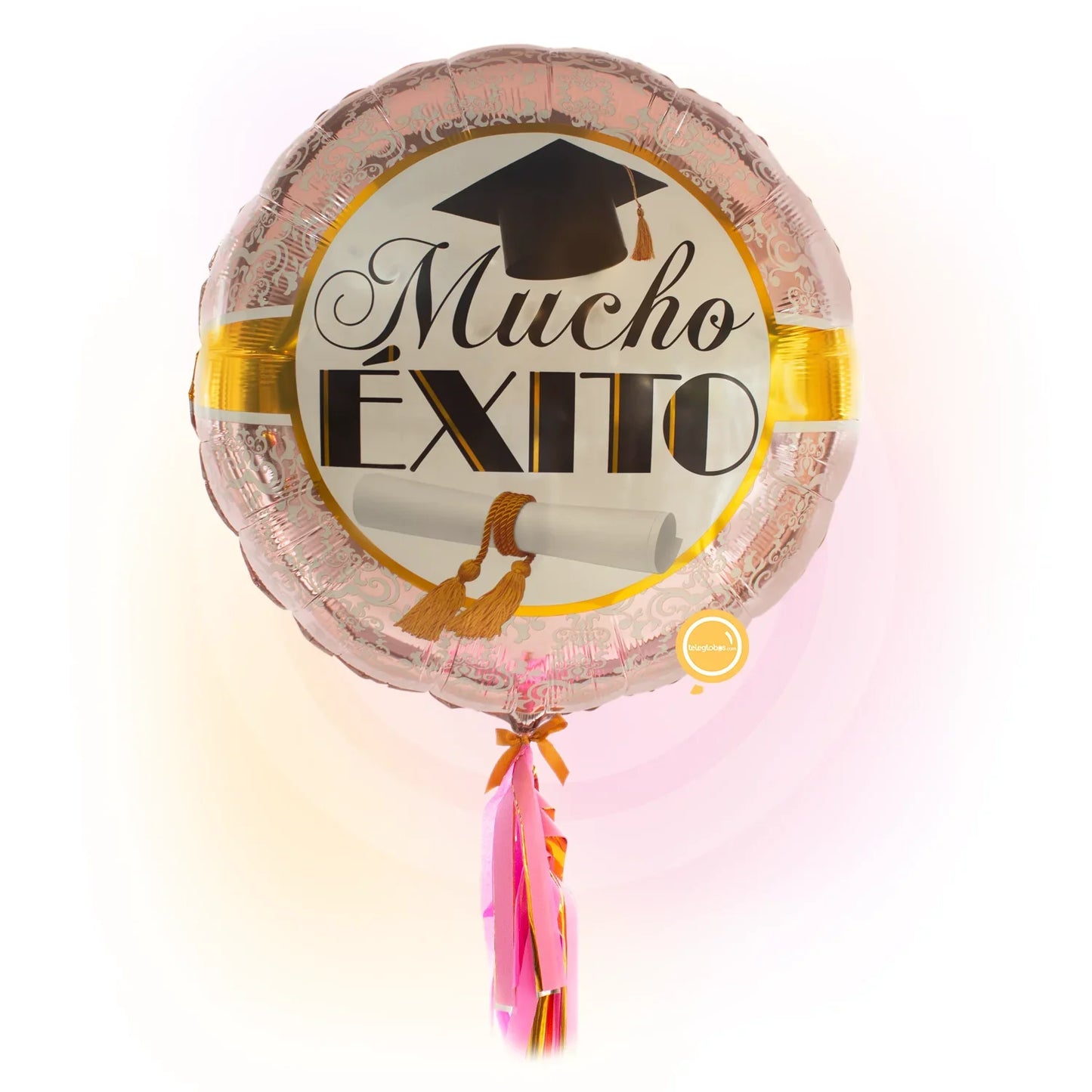 Globo Metálico Super Shape de 36" - Mucho Éxito Grad Rose Gold