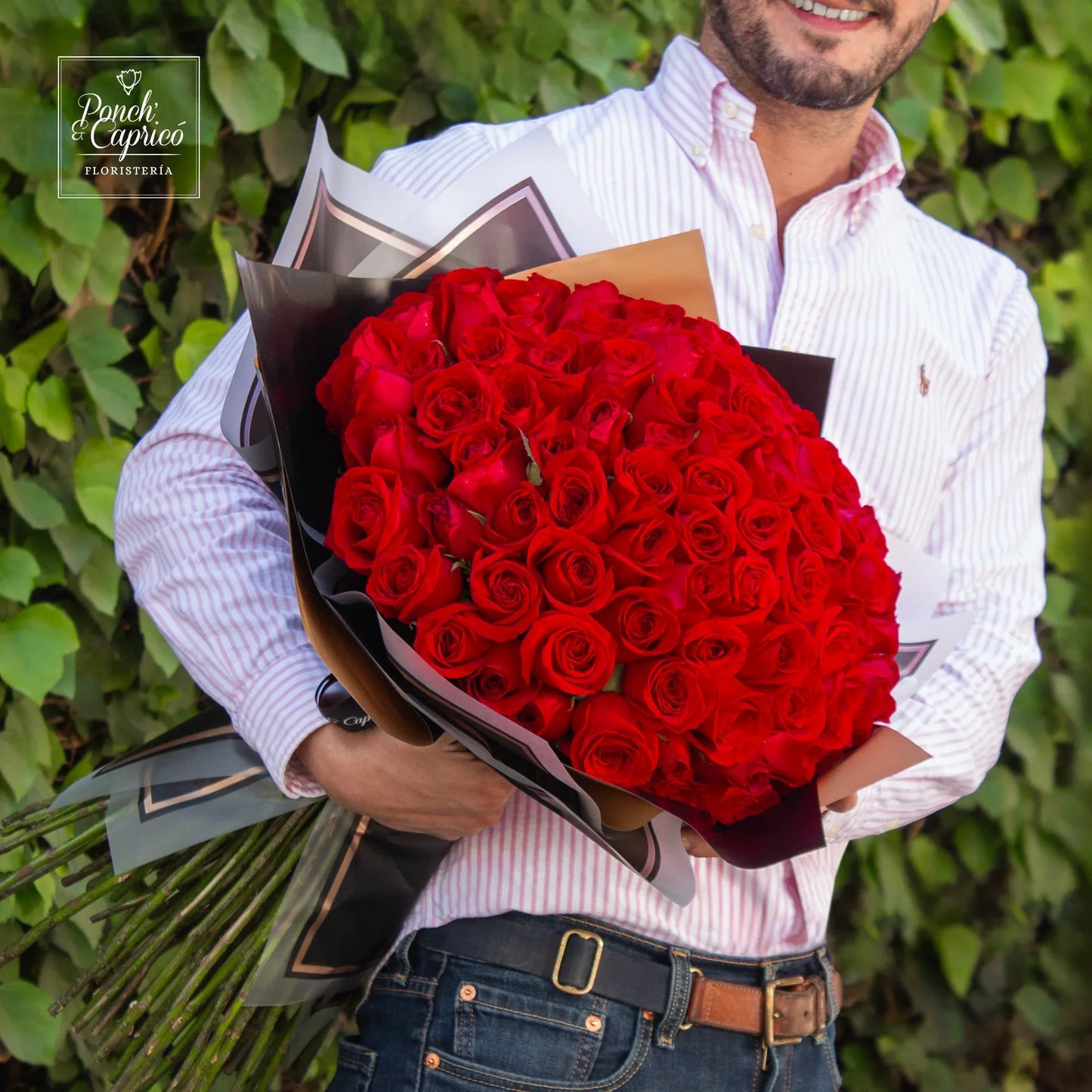 100 rote Rosenstrauß