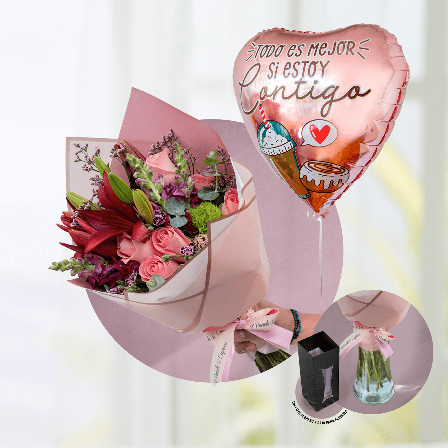 Bouquet De Globos Con Helio Para Regalar En San Valentín