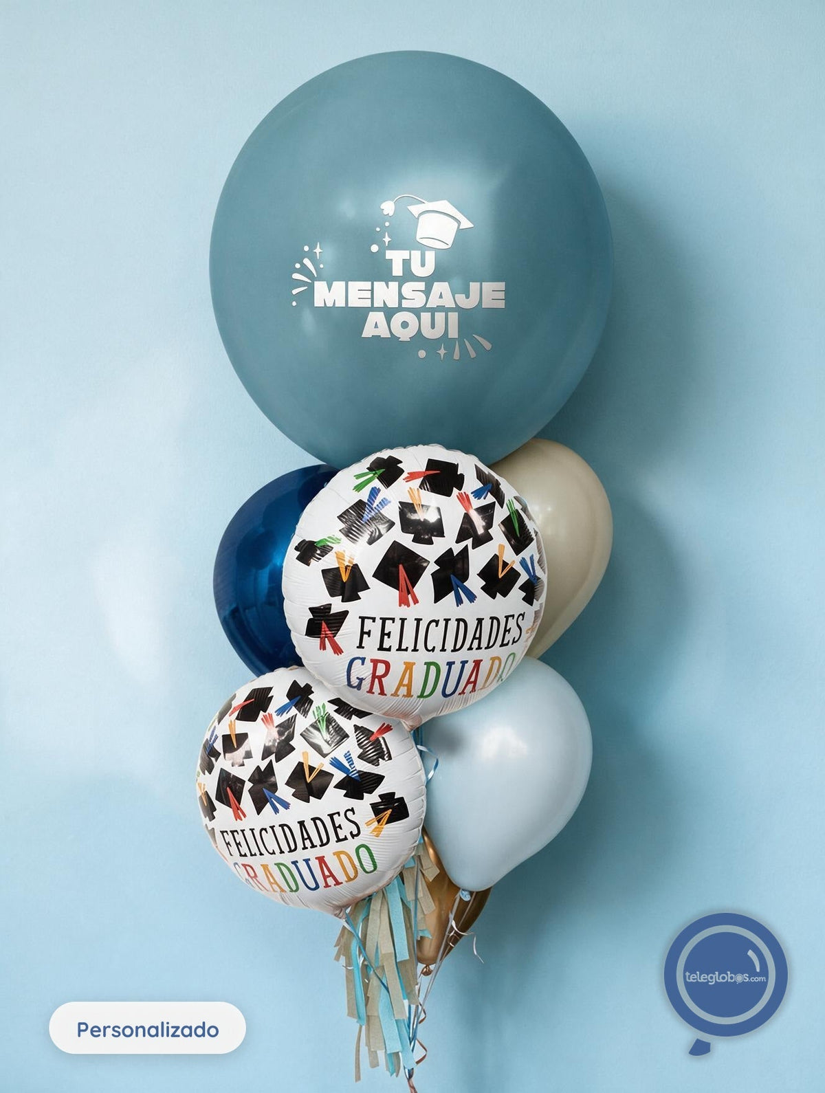 Bunch de Globos Inspira para Graduación - Felicidades Graduado -
