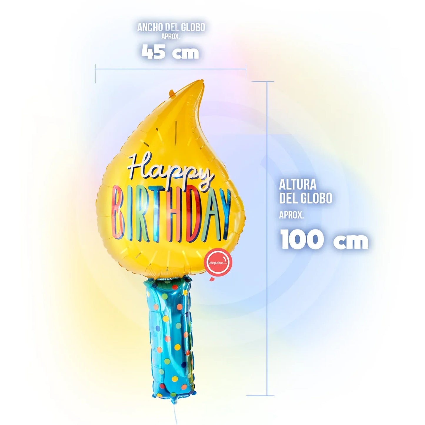 Globo Metálico Super Shape de 35" - Birthday Candle (Vela)