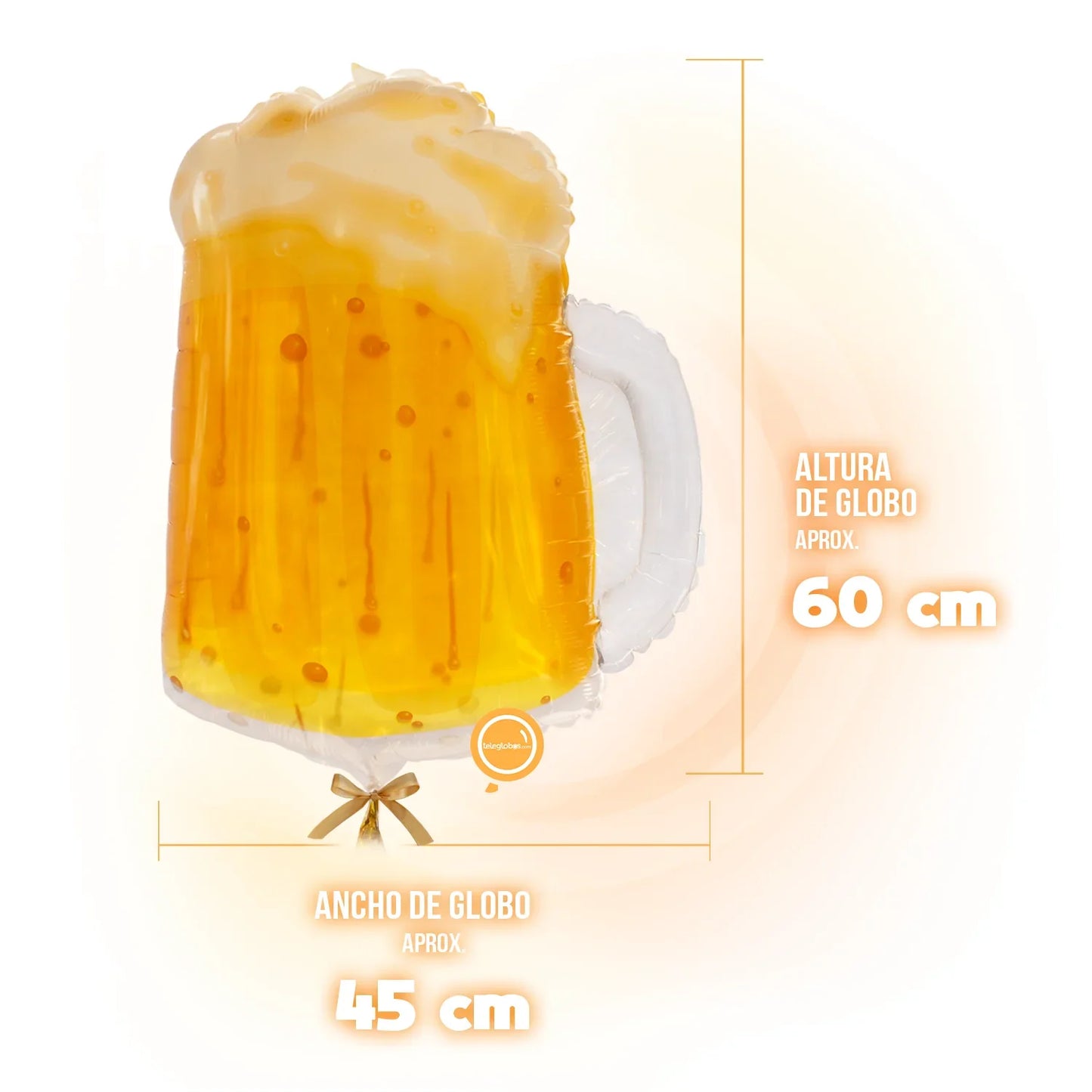 Super Shape Metallic Balloon 24" - Beer Mug - Transparent Beer