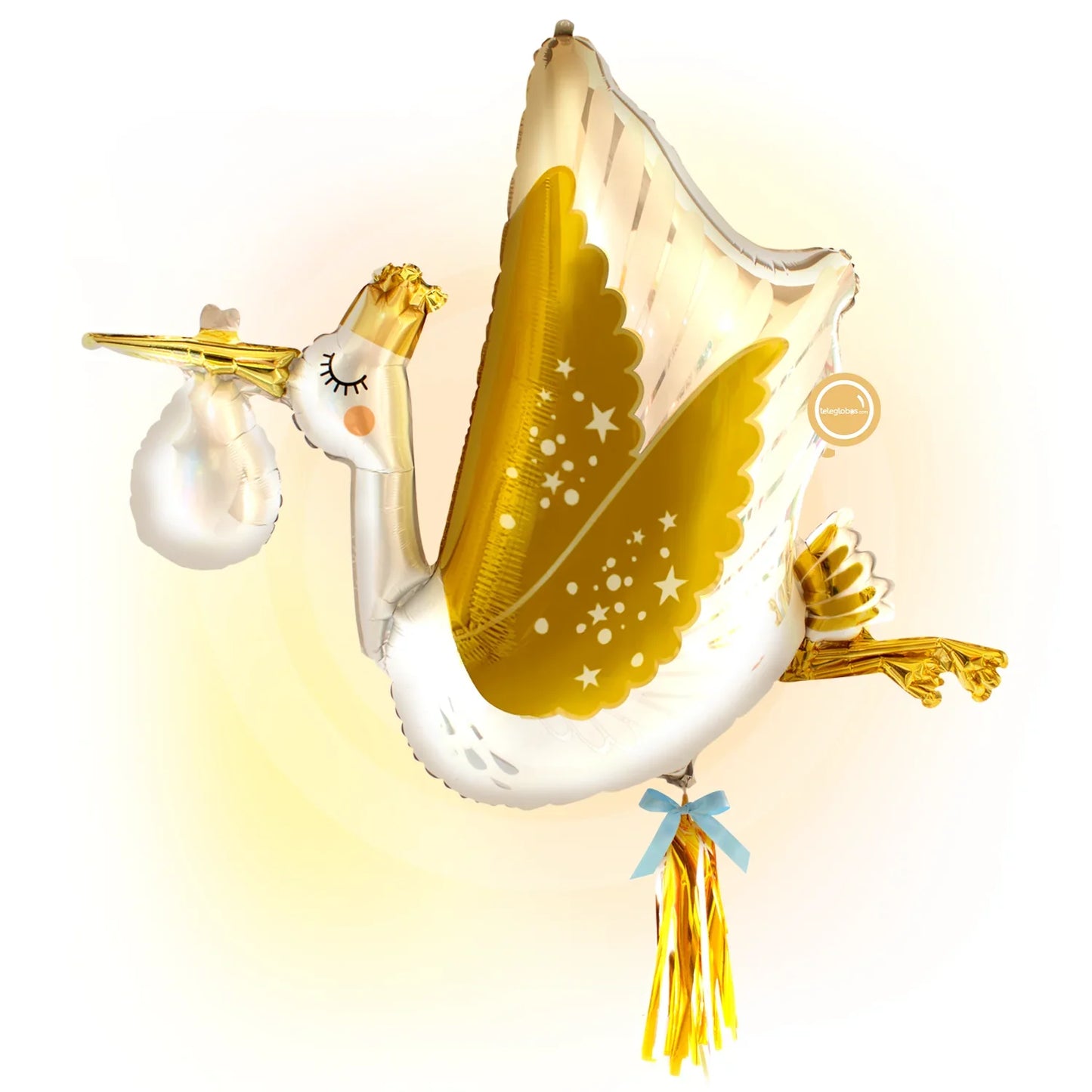 Globo Metálico Super Shape de 35" - Cigüeña Delivery Baby