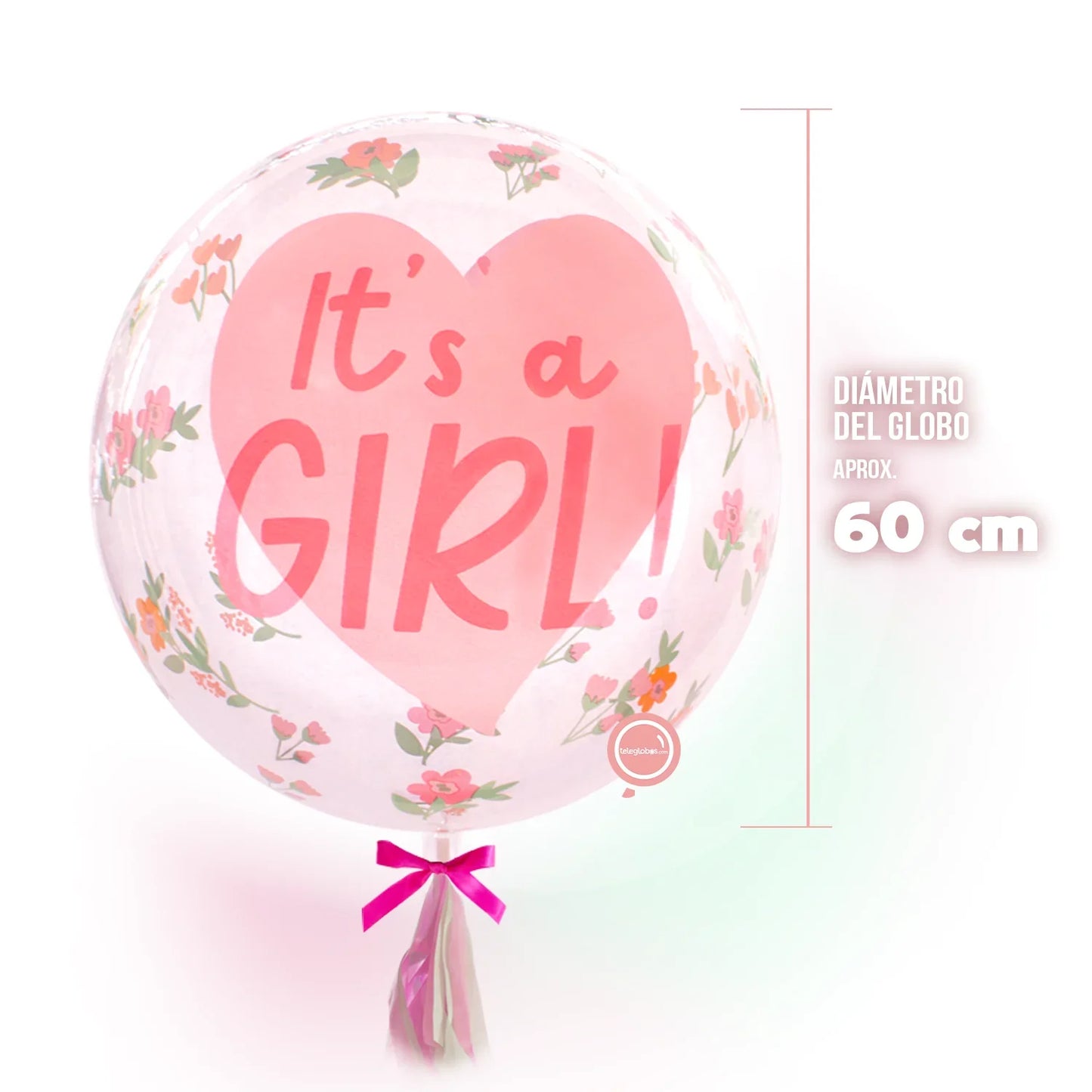 Globo Burbuja de 24" - It's a Girl