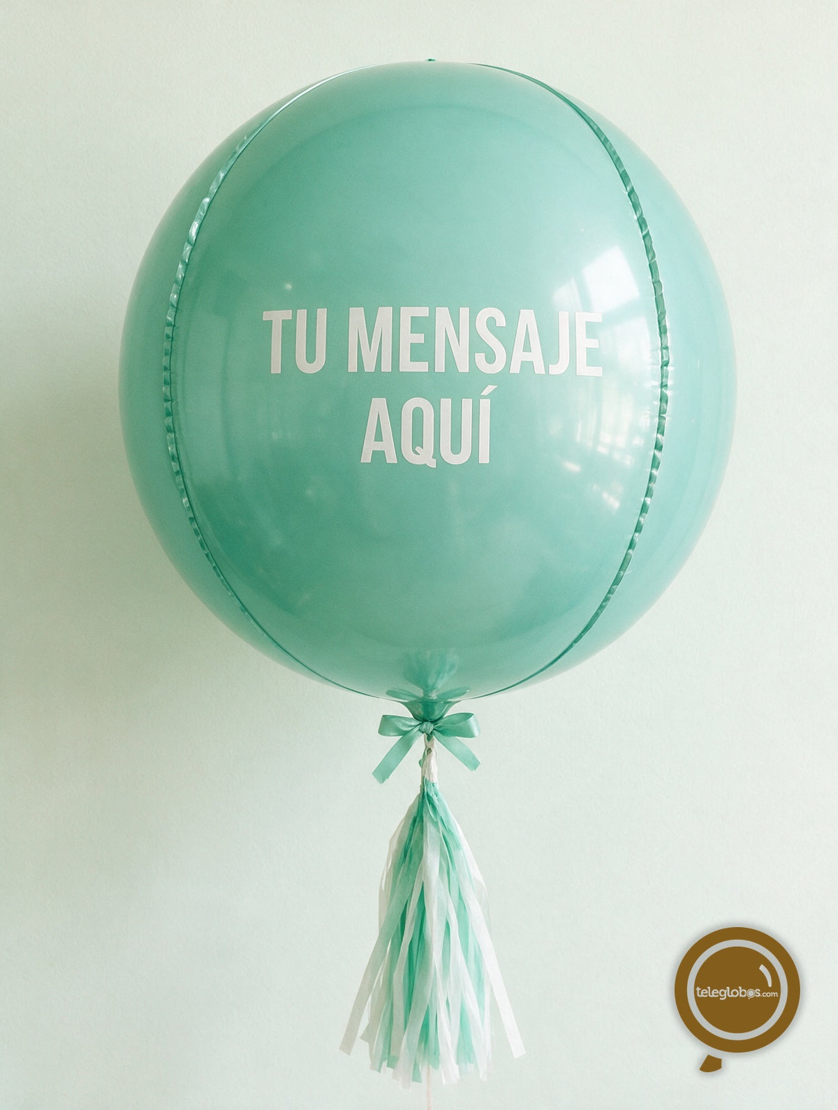 Orbz Menta con helio personalizado -Escoge el texto-