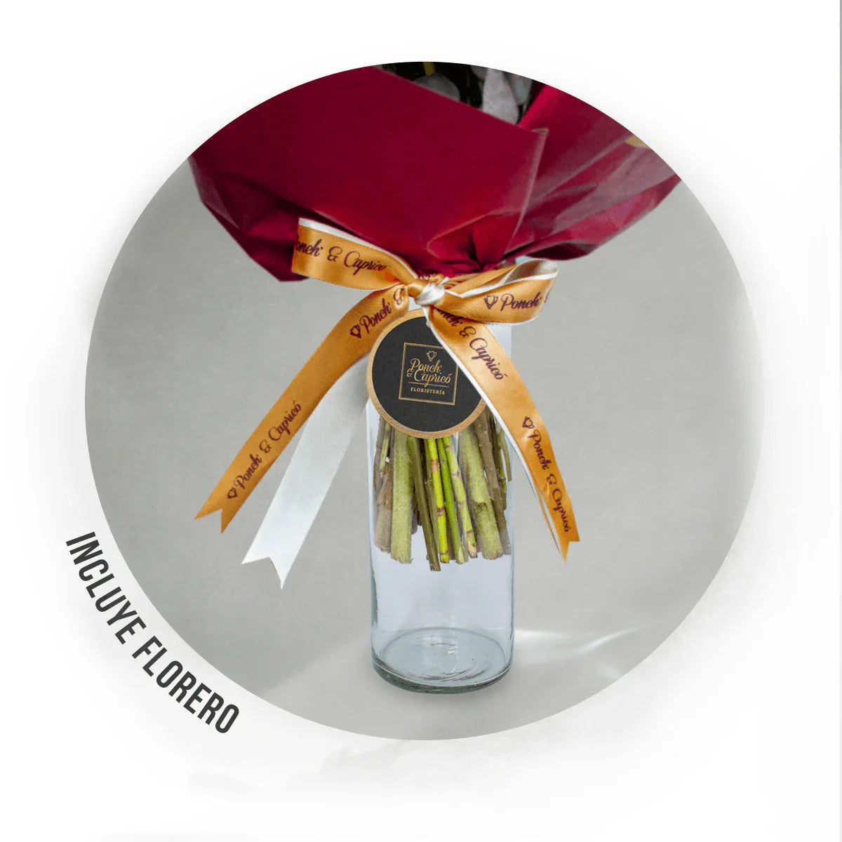 Orquídeas Blancas, Rosas Rojas, Gerbera Roja y Mini Rosas -ALA016-