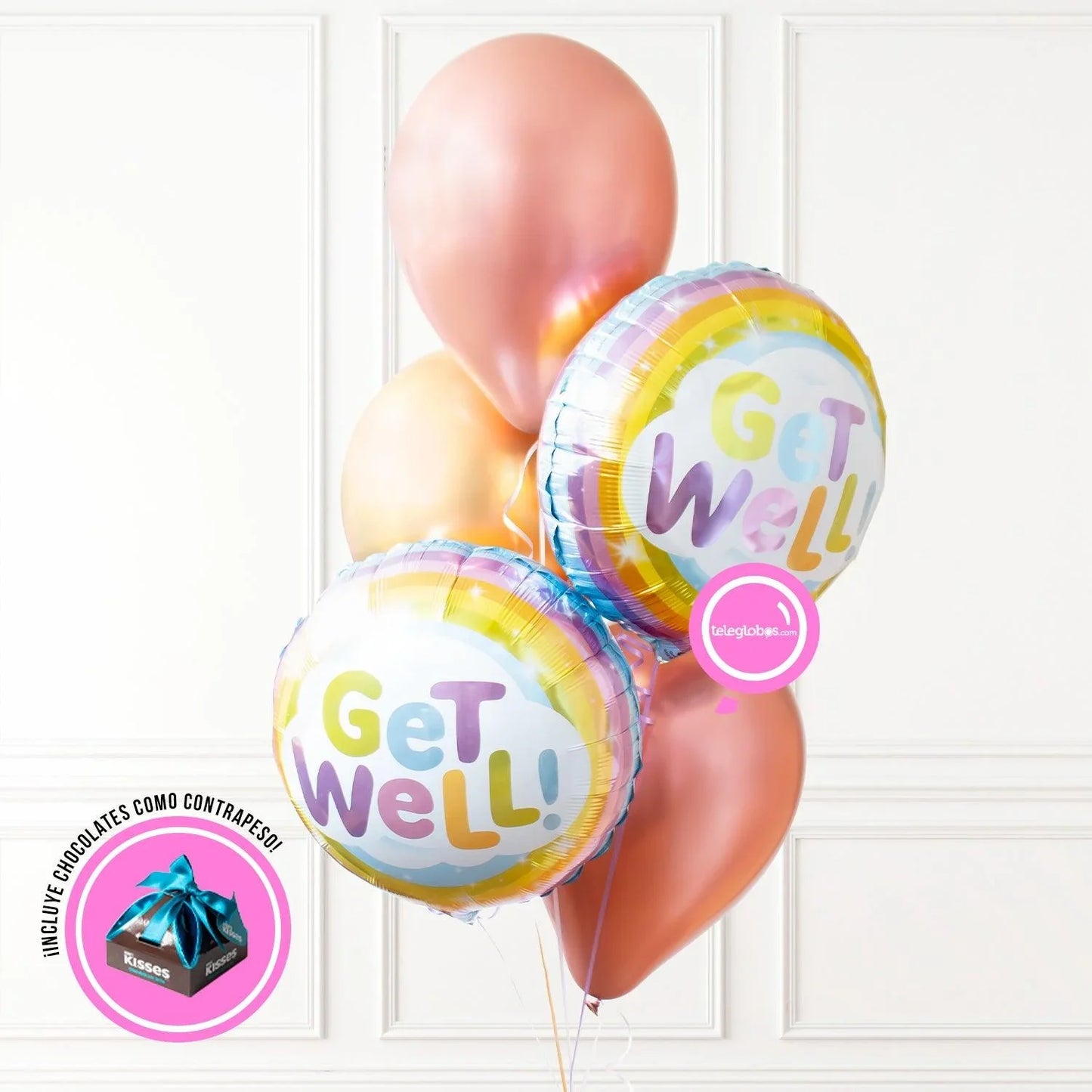 Bouquet de Globos con Helio de Mejórate Pronto