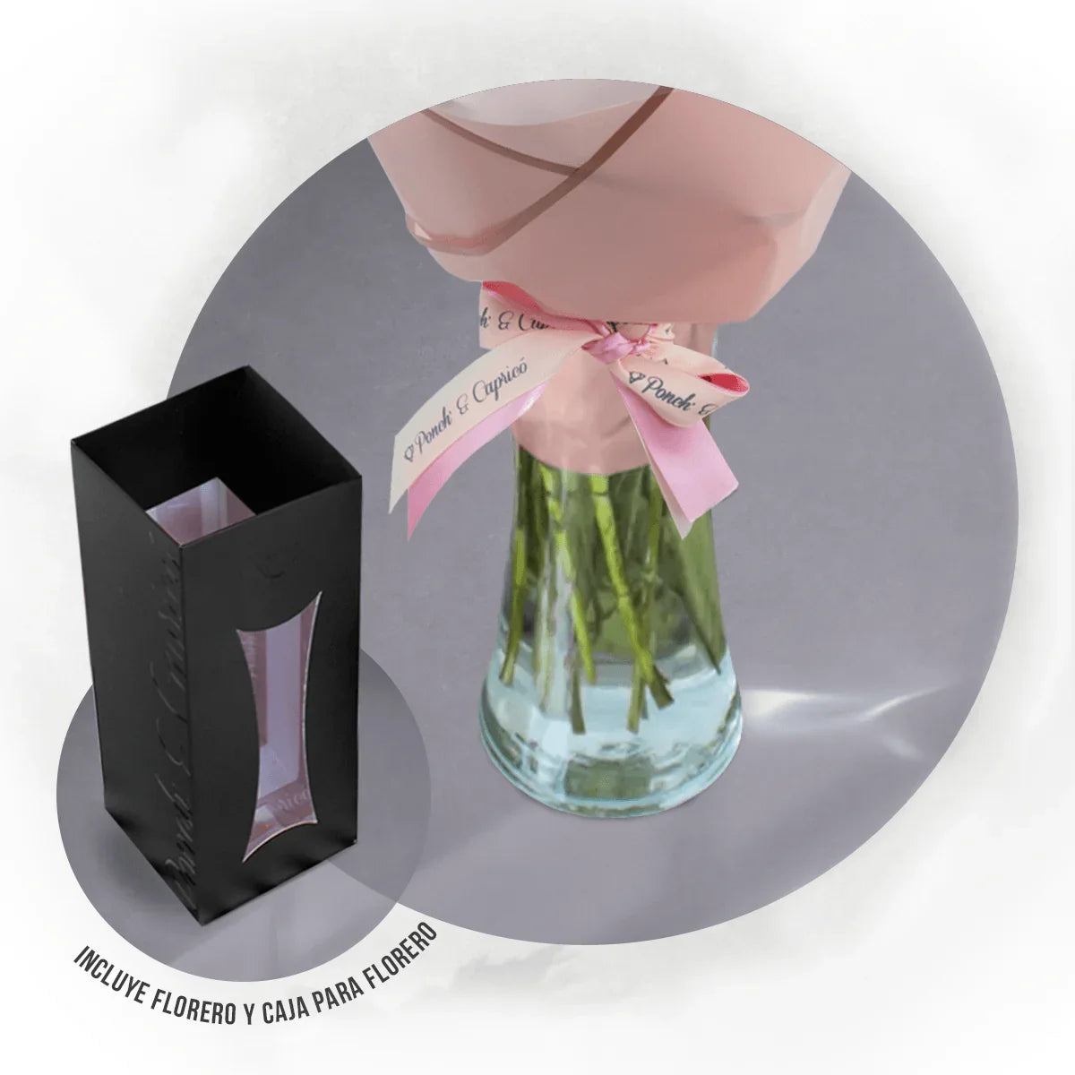 Ramillete de Lillies, Rosas, Boca Dragón - PRAM001