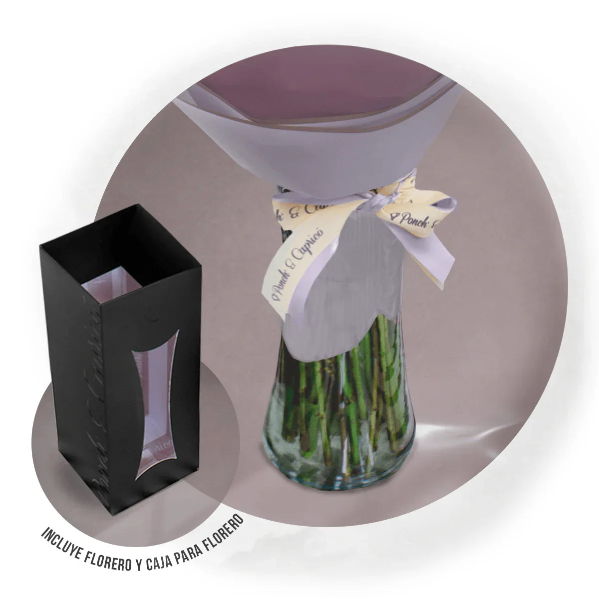 Ramo de Girasol, Rosa Caricia Rosada y Dragón Amarillo Perrito - PRAM028