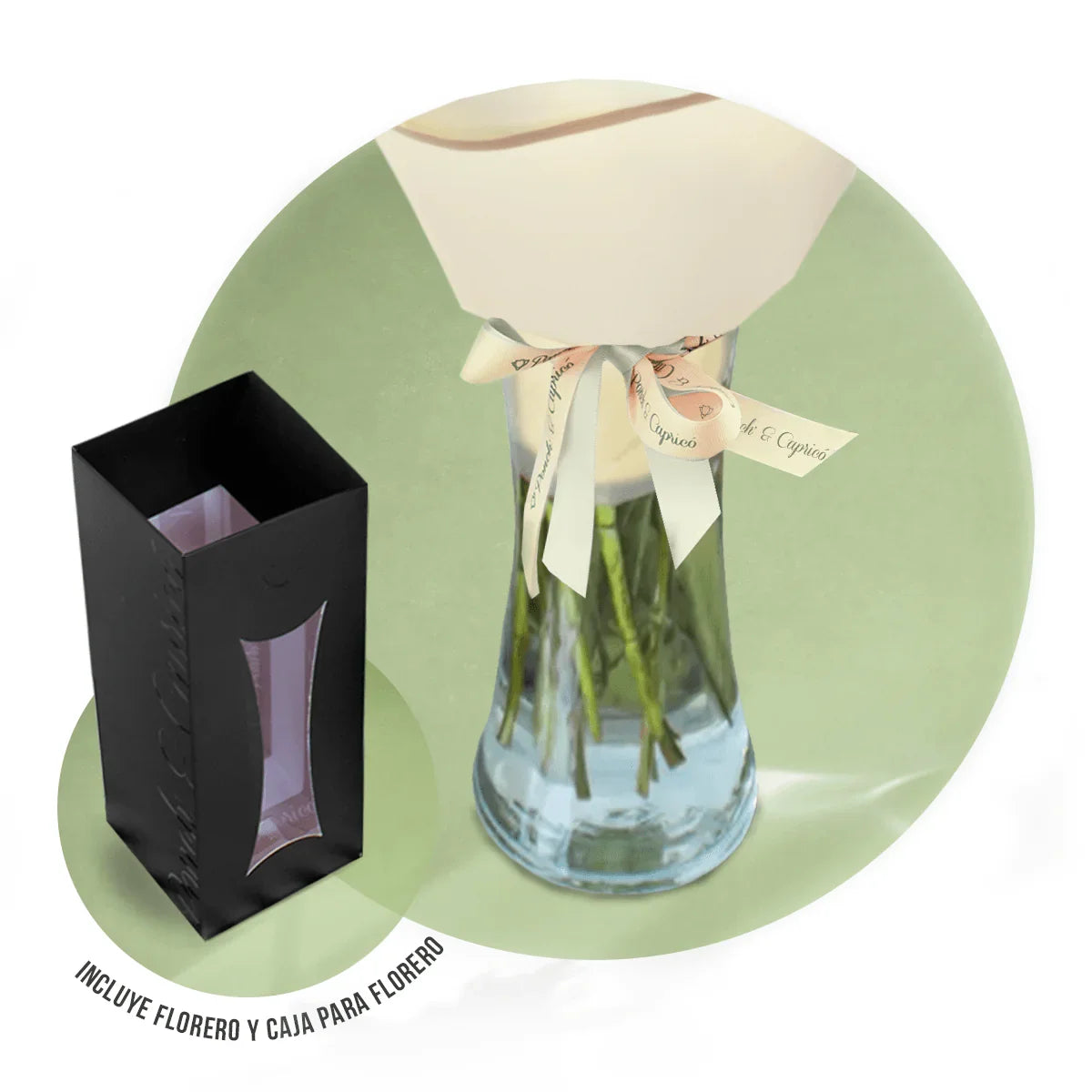 Ramo de Rosas Blancas, Lisianthus Limón y Boca Dragón - PRAM037