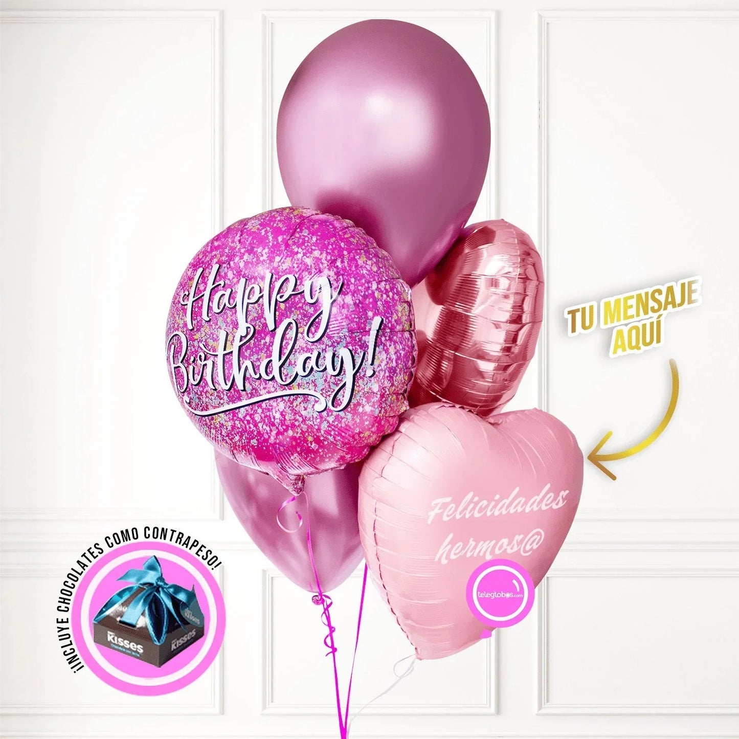 Bouquet de Cumpleaños Personalizado -Pink Birthday-