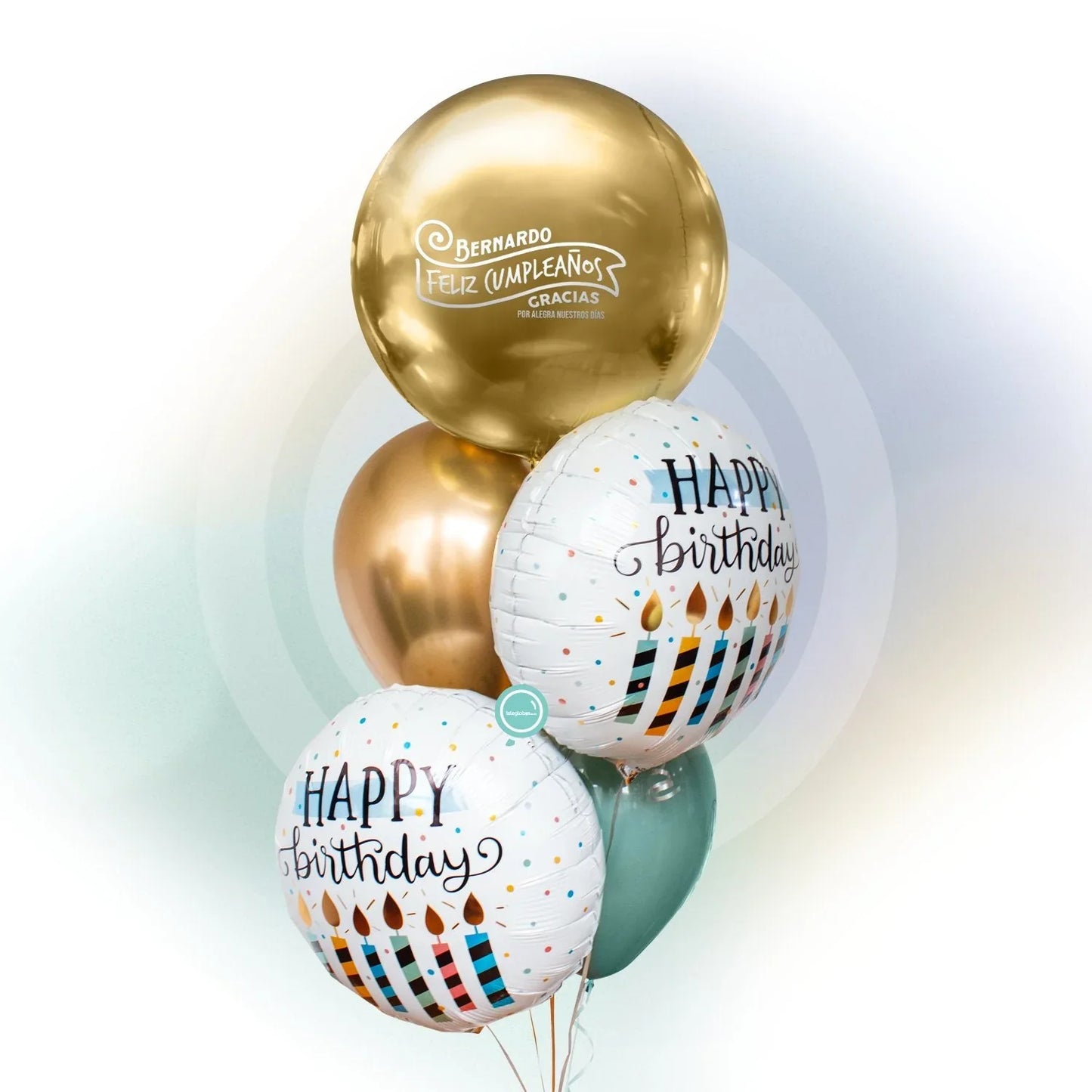 Bunch de Globos Inflados con Helio - Colorful Candles -