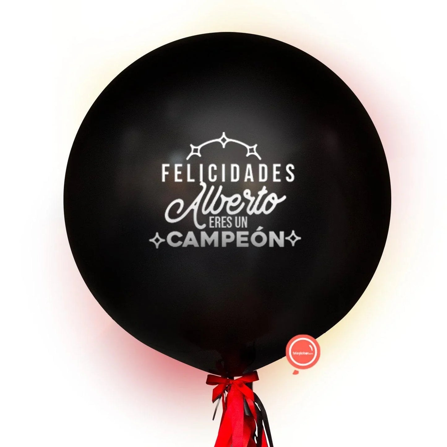 Globo Personalizado de 24 Fashion Negro con Helio
