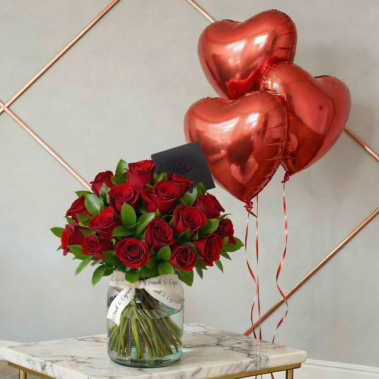 24 Rosas Rojas 2 docenas de rosas CDMx floreria CDMX Ponch y Caprico Envia Flores a Domicilio