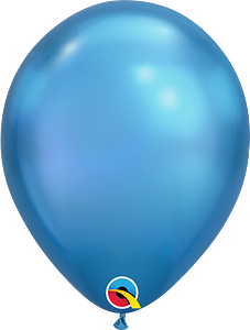 Globo Látex 11" Chrome Cromo Azul Qualatex | Globos y Regalos Teleglobos.com.mx.