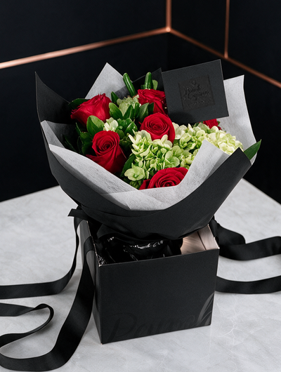 Bouquet Rosas Rojas. Floreria CDMX flores a domicilio Ponch y Caprico