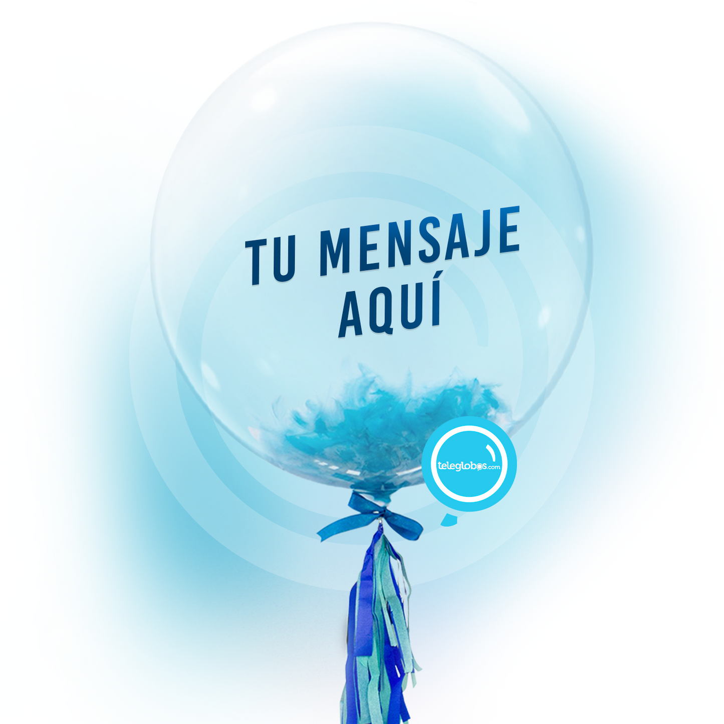 Burbuja con helio personalizada -Bienvenido Angelito- | Globos y Regalos Teleglobos.com.mx