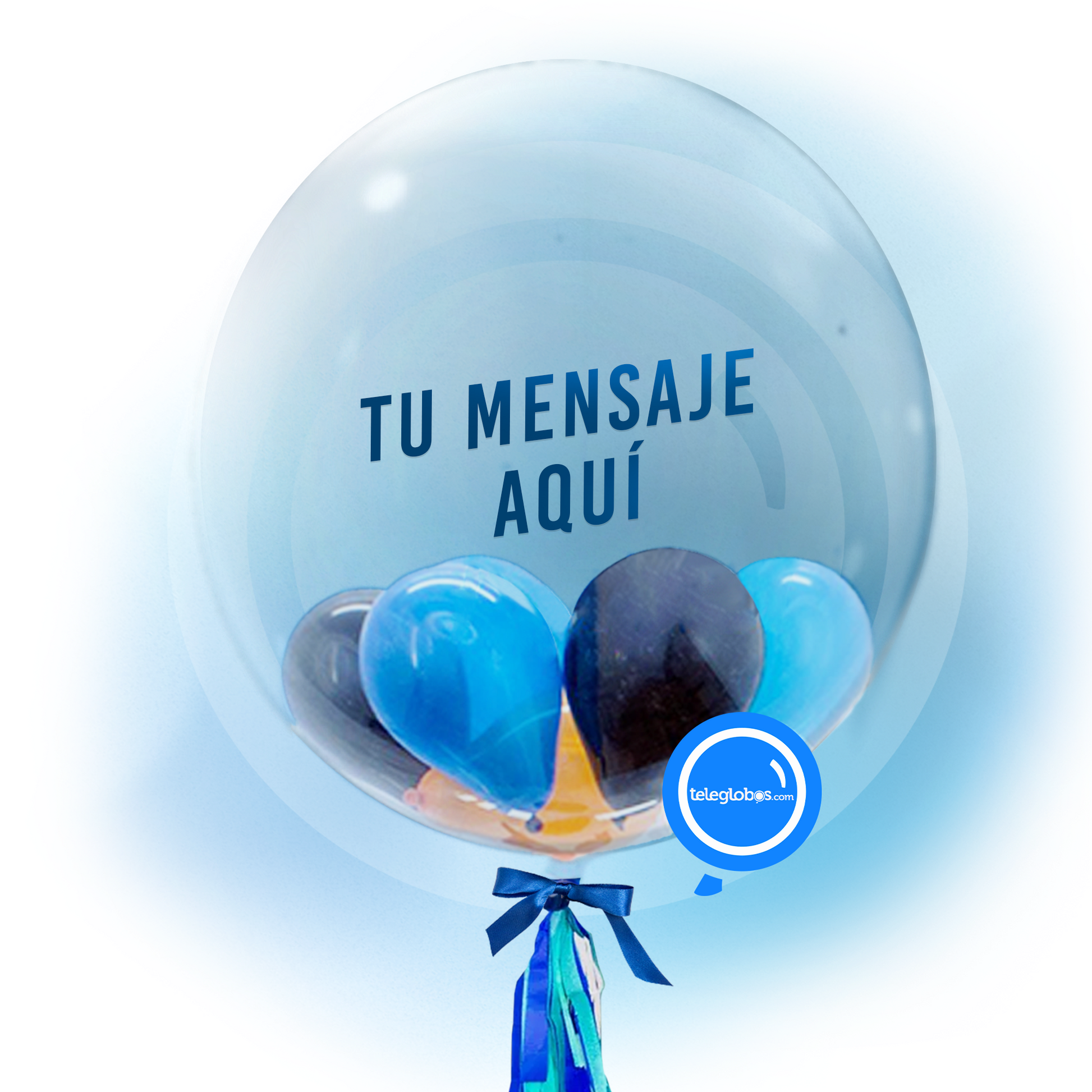 Burbuja con helio personalizada -Mientras más velas- | Globos y Regalos Teleglobos.com.mx
