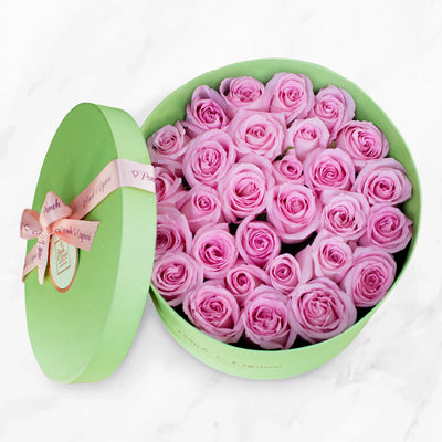 Rosas Rosadas en Caja | Flores con Globos