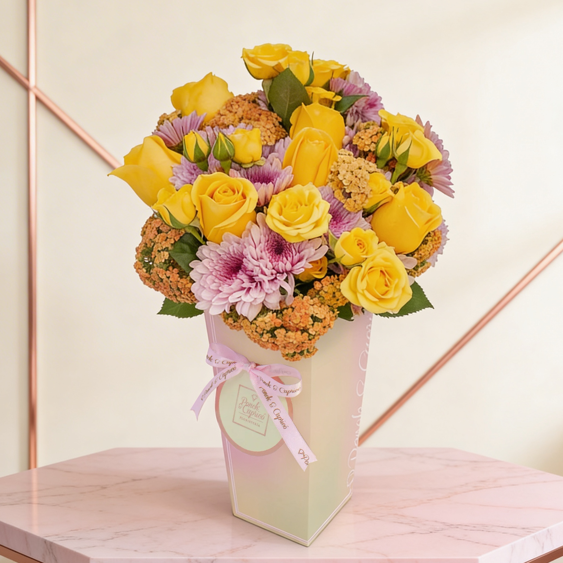 Flores Amarillas para Primavera 21 de MArzo 21 de Septiembre Mejor florerias CDMX Ponch y Caprico