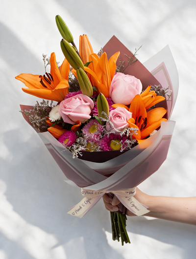 Ramillete de Rosas, Lillies y Matsumoto - PRAM011