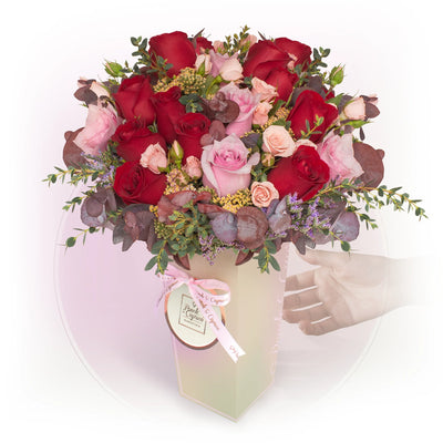 Ramo de Rosas, Mini Rosas y Dólar Preservado - Envio gratis CDMX