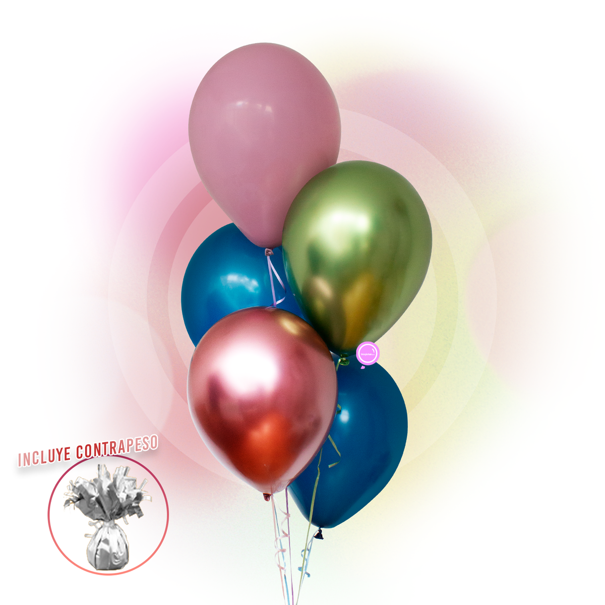 Bouquet de Globos con Helio -Mariposa Vibrante-