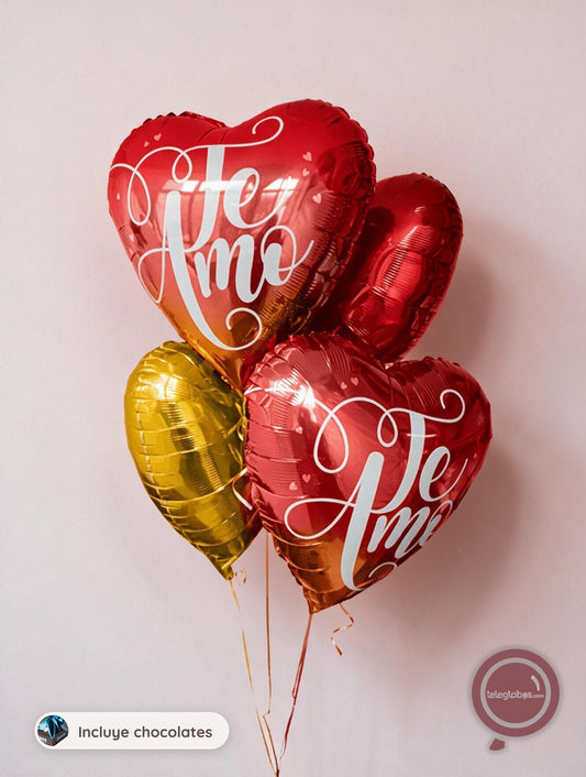 Bouquet de Globos de Amor - Te Amo -