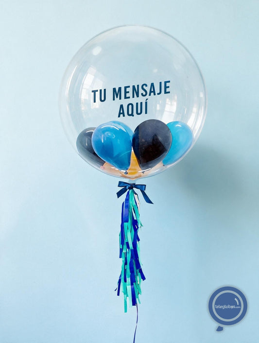 Burbuja con helio personalizada -Mientras más velas-