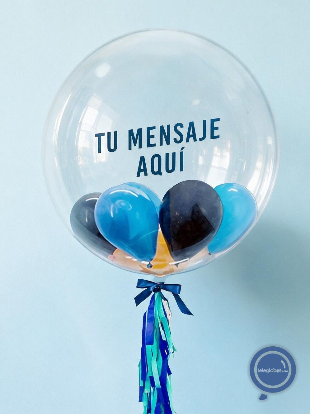 Burbuja con helio personalizada -Mientras más velas-