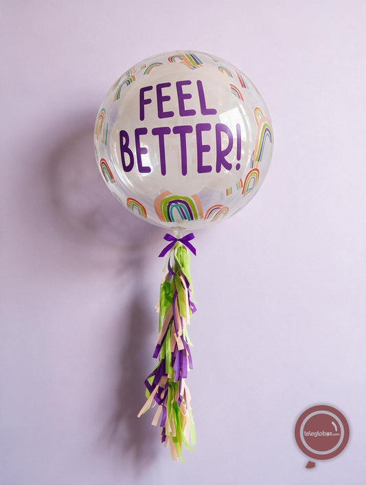 Globo Burbuja Crystal de 24" - Feel Better Rainbows