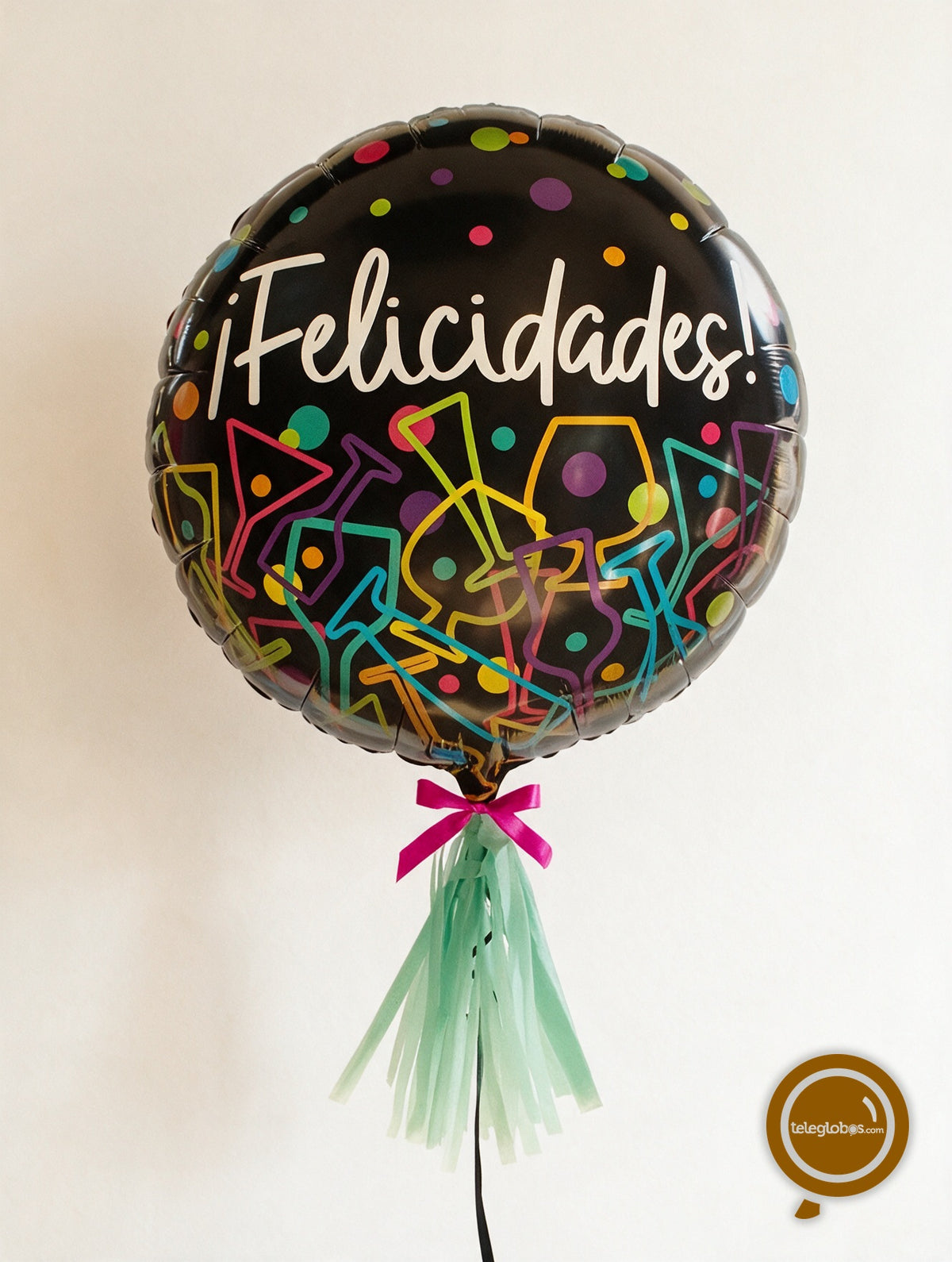 Globo Metálico Super Shape de 24" - Felicidades Siluetas