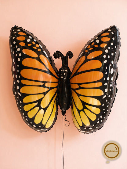 Globo Metálico Super Shape de 25" - Mariposa Monarca Glow