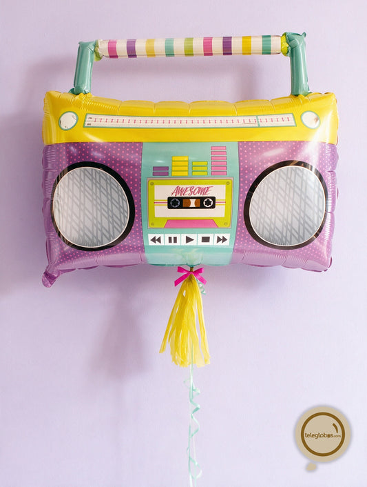 Globo Metálico Super Shape de 27" - Awesome Party Boom Box Radio
