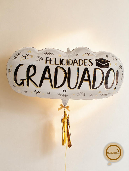 Globo Metálico Super Shape de 28" - Felicidades Graduado