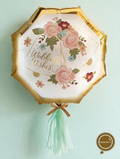 Globo Metálico Super Shape de 32" - Wedding Wishes