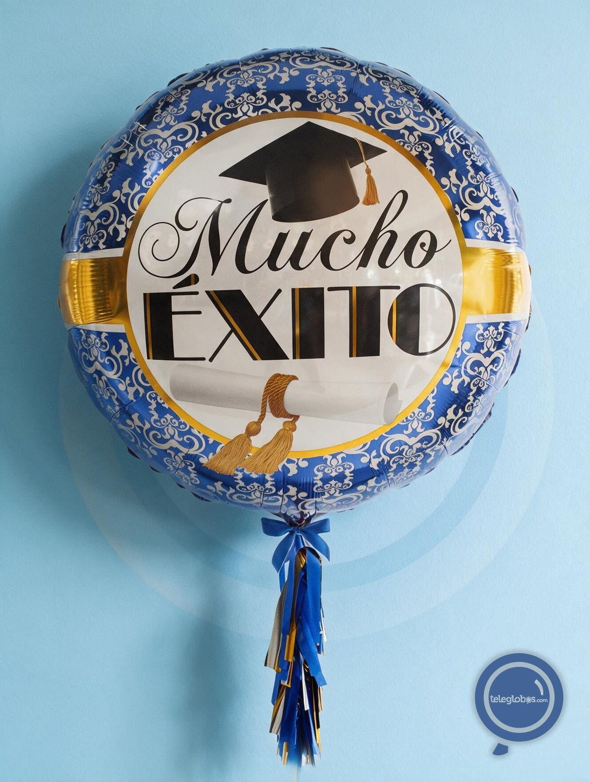 Globo Metálico Super Shape de 36" - Mucho Éxito Grad Azul