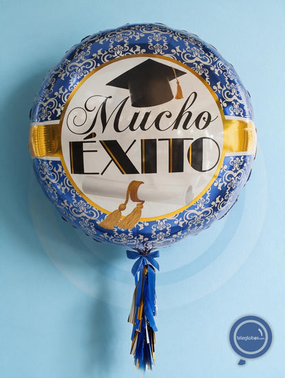 Globo Metálico Super Shape de 36" - Mucho Éxito Grad Azul