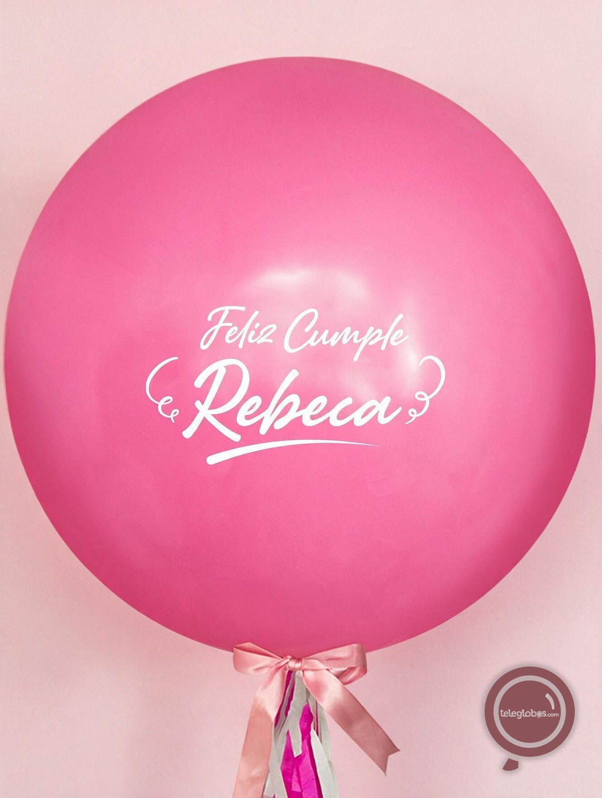 Globo Personalizado de 24" Fashion Fucsia Inflado con Helio
