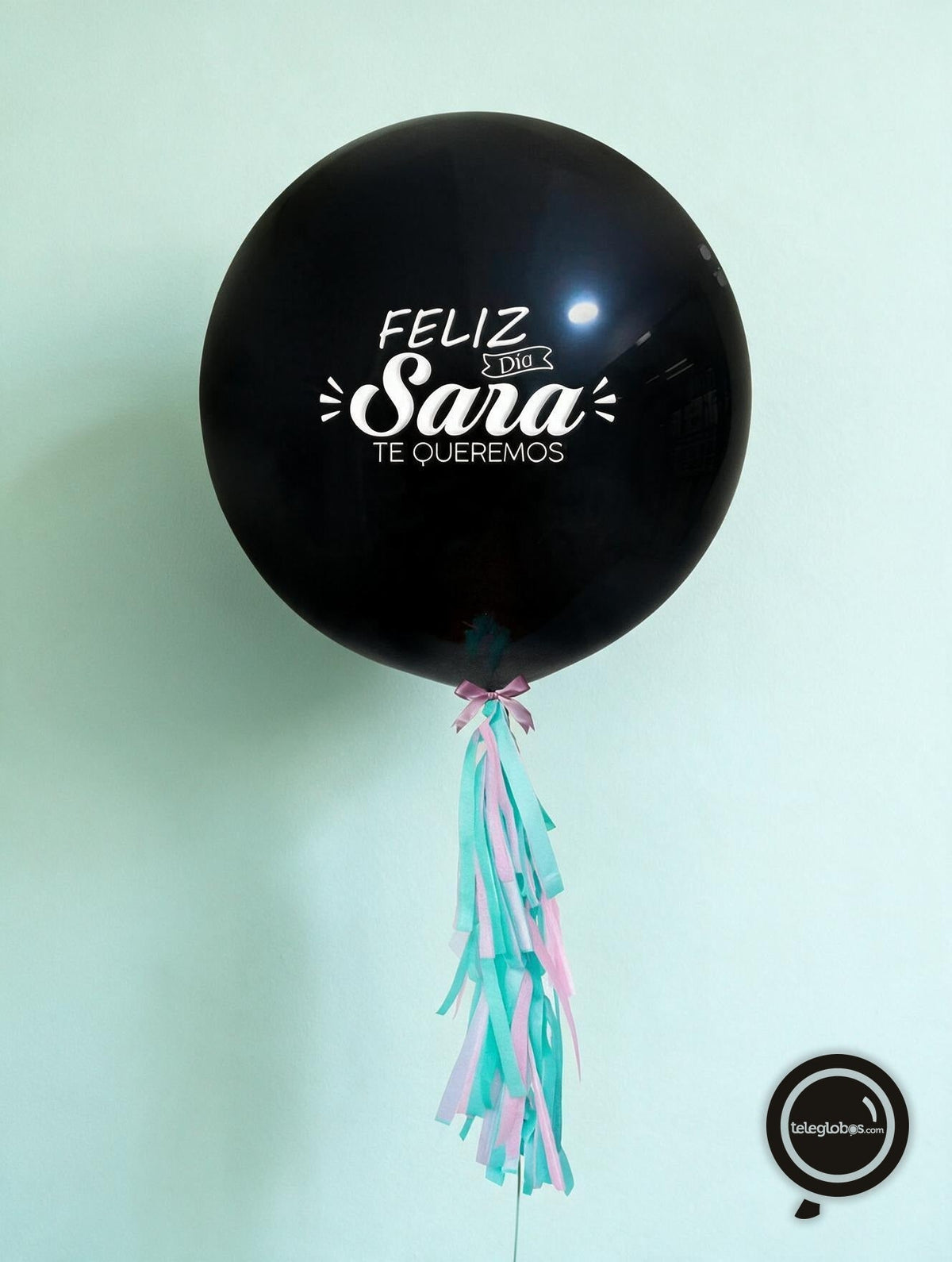 Globo Personalizado de 24" Fashion Negro con Helio