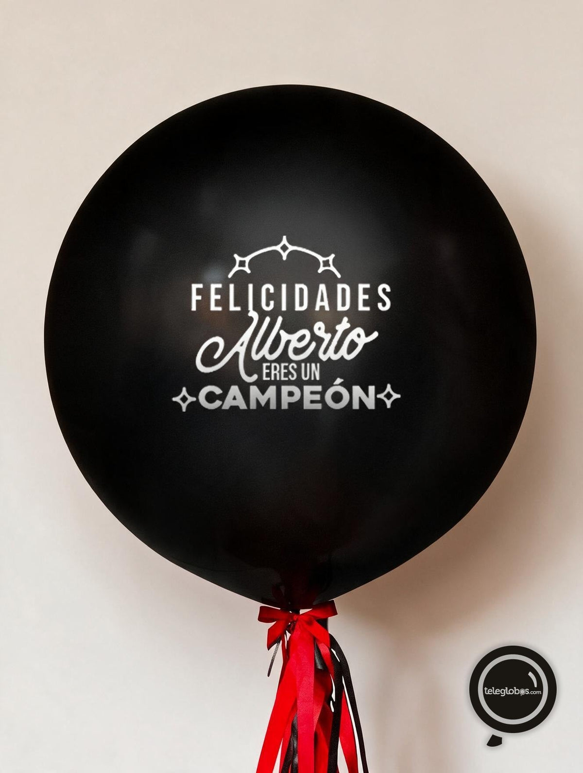 Globo Personalizado de 24" Fashion Negro con Helio