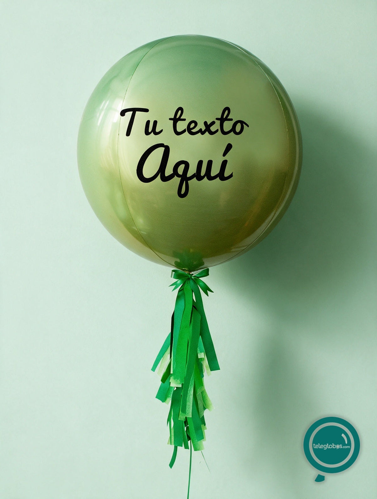 Orbz Verde degradado con helio personalizado