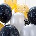 10 Globos Látex con helio -Plata, dorado, negro - Sparks.